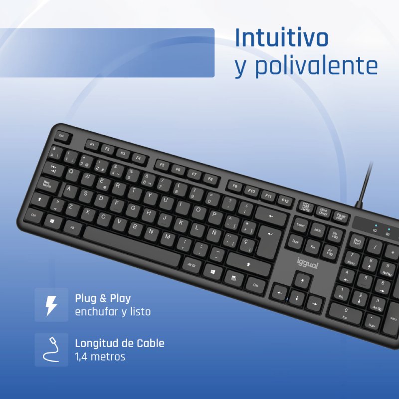 EAN 8435364320563 - iggual CK-OFFICE-105T teclado Hogar / Oficina QWERTY Español imagen 7