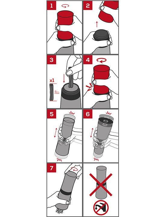 Peugeot Lanka Zimtmühle Mit Shaker-Funktion 22 Cm Edelstahl