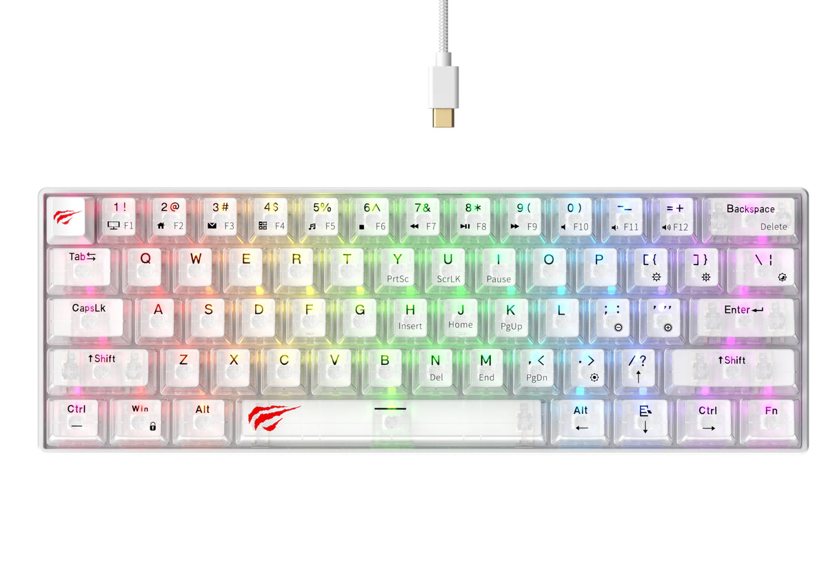 EAN 6939119028862 - Havit KB903L (Transparent white) teclado Juego USB QWERTY imagen 1