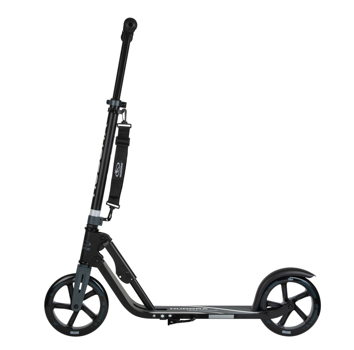 Hudora Bigwheel 205 Universal Patinete Clásico Negro, Blanco, Vespa Negro/Antracita, Universal, Patinete Clásico, Negro, Blanco, Cualquier Género, Asfalto, 100 Kg
