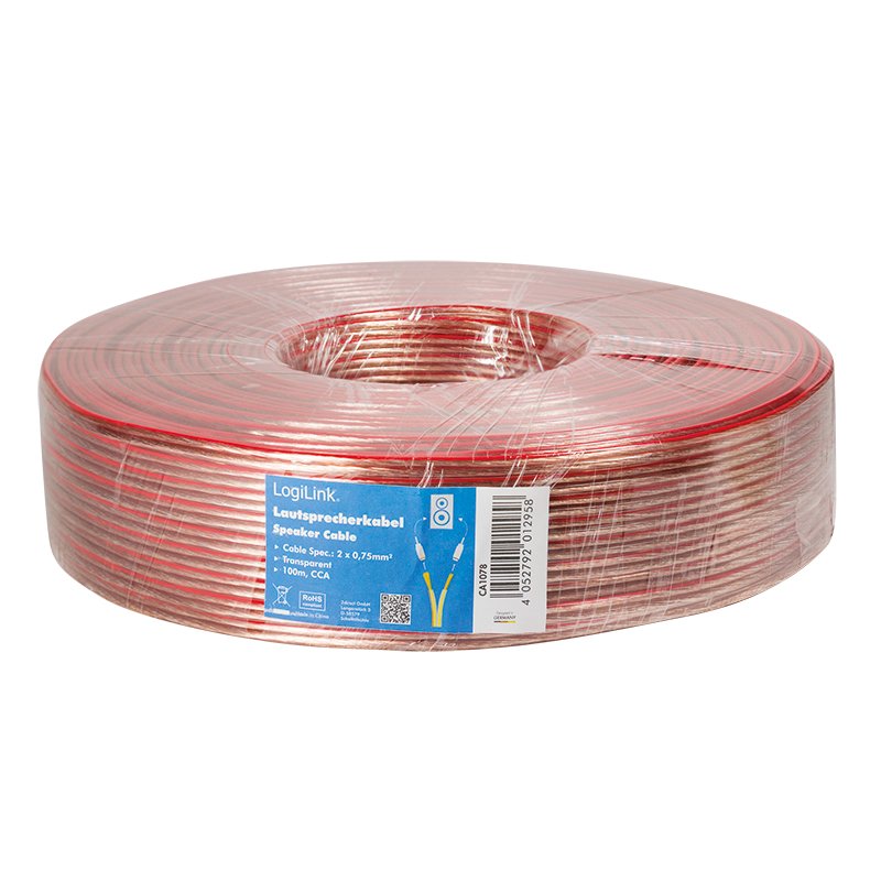 Logilink Ca1078 Cable De Audio 100 M Transparente