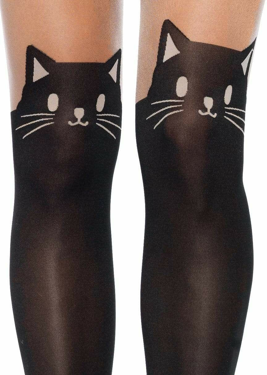 Leg Avenue - Pantys Opacos Con Dibujo De Gato