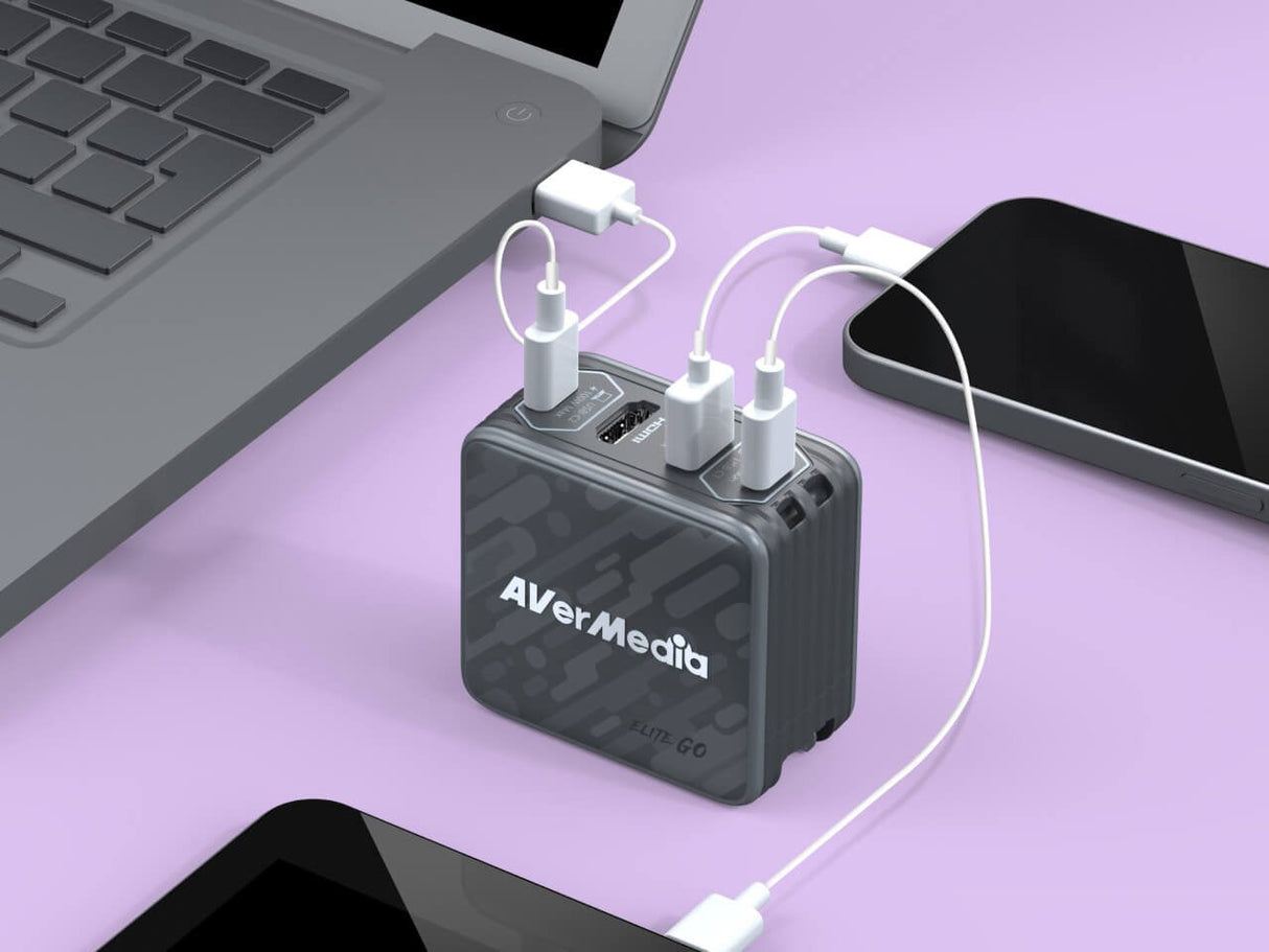 Avermedia Ladedock, Elitego Gc313pro Negro, 100w Gan, Hd