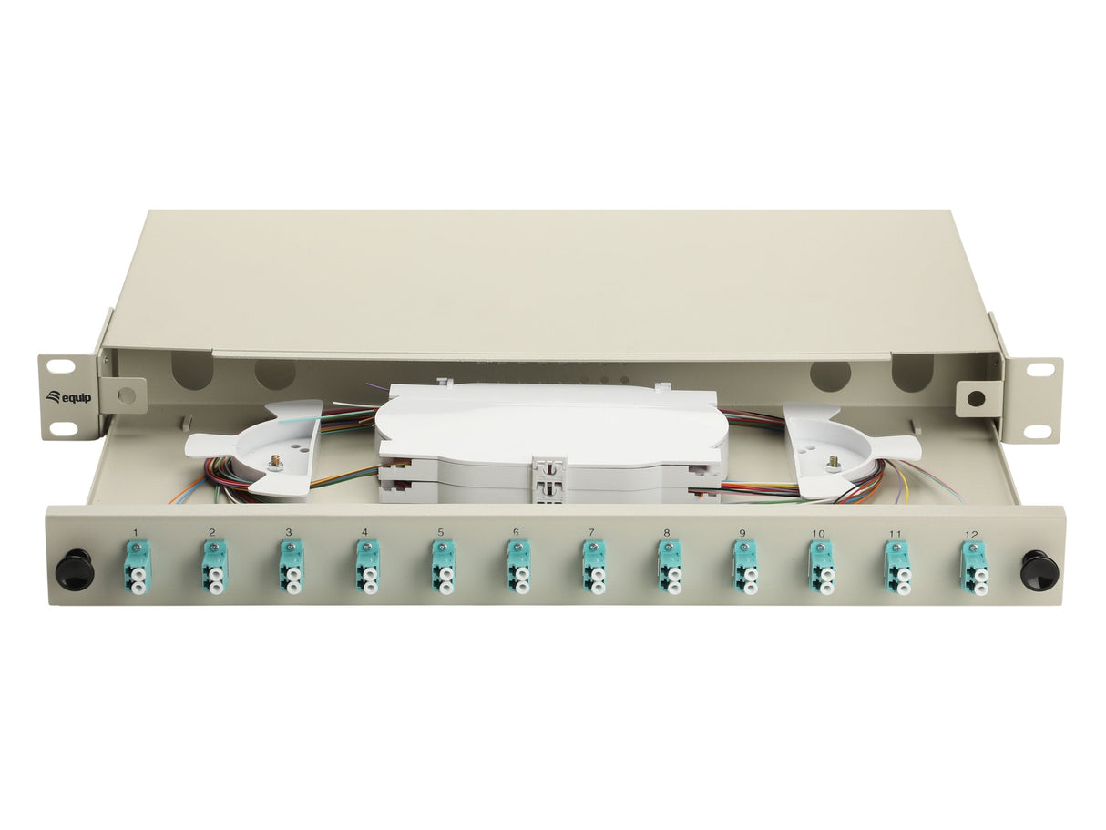 Equip Lwl-Spleisskamen 12-Port Lc-Duplex Om3 1u Komplett Gr