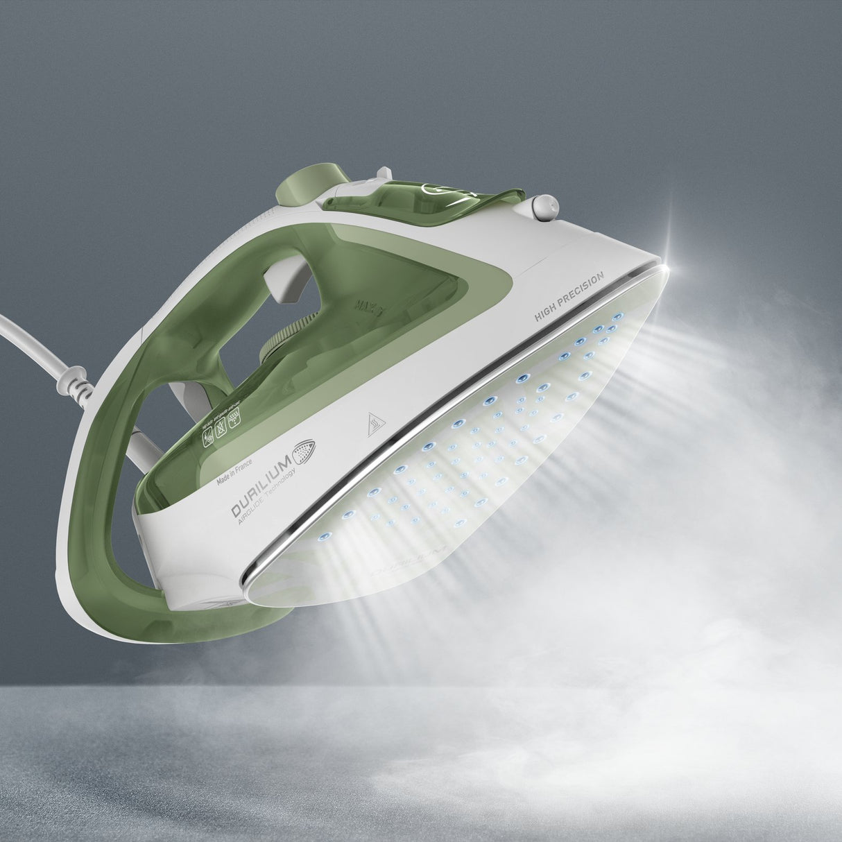 EAN 3121040087848 - Tefal Easygliss Eco FV5781 Plancha vapor-seco Suela de Durilium Airglide 2800 W Blanco, Verde imagen 8