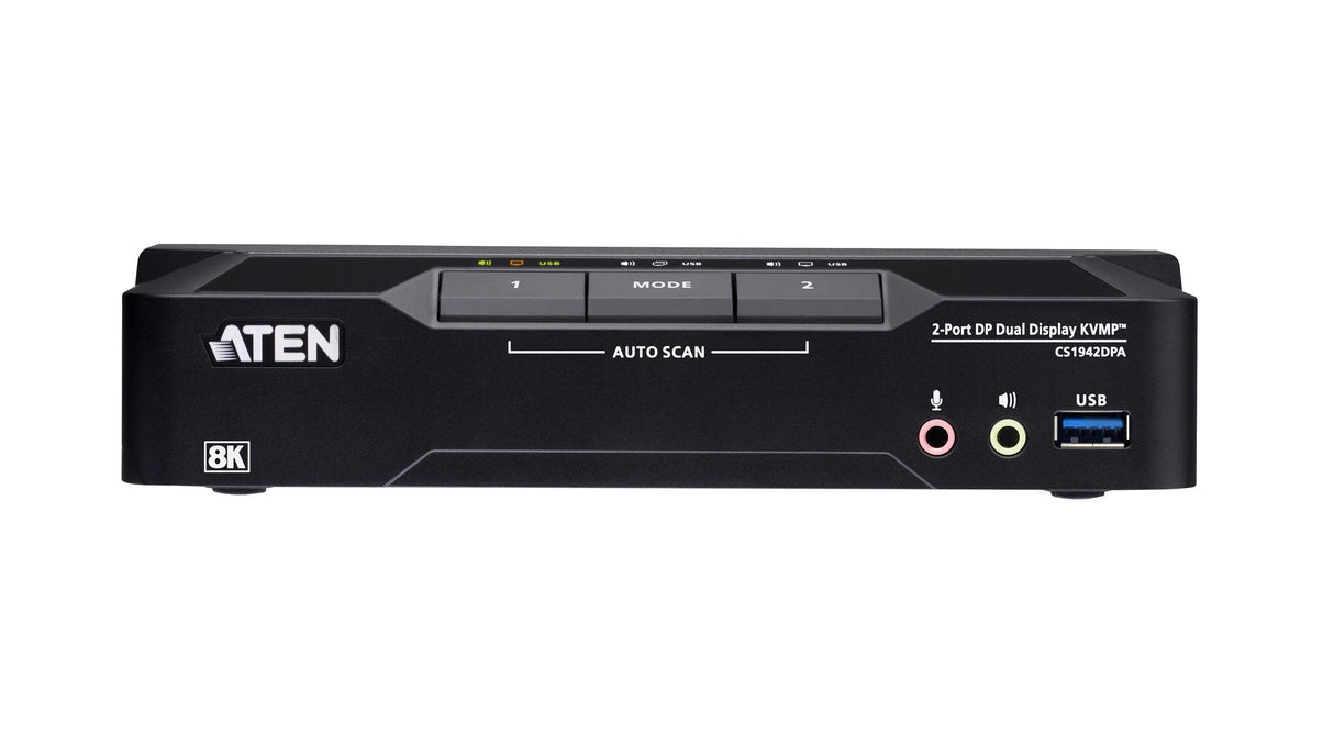 Switch Kvmp Displayport 8k Dual Display Usb 3.0 De 2 Puertos (Cables Incluidos)