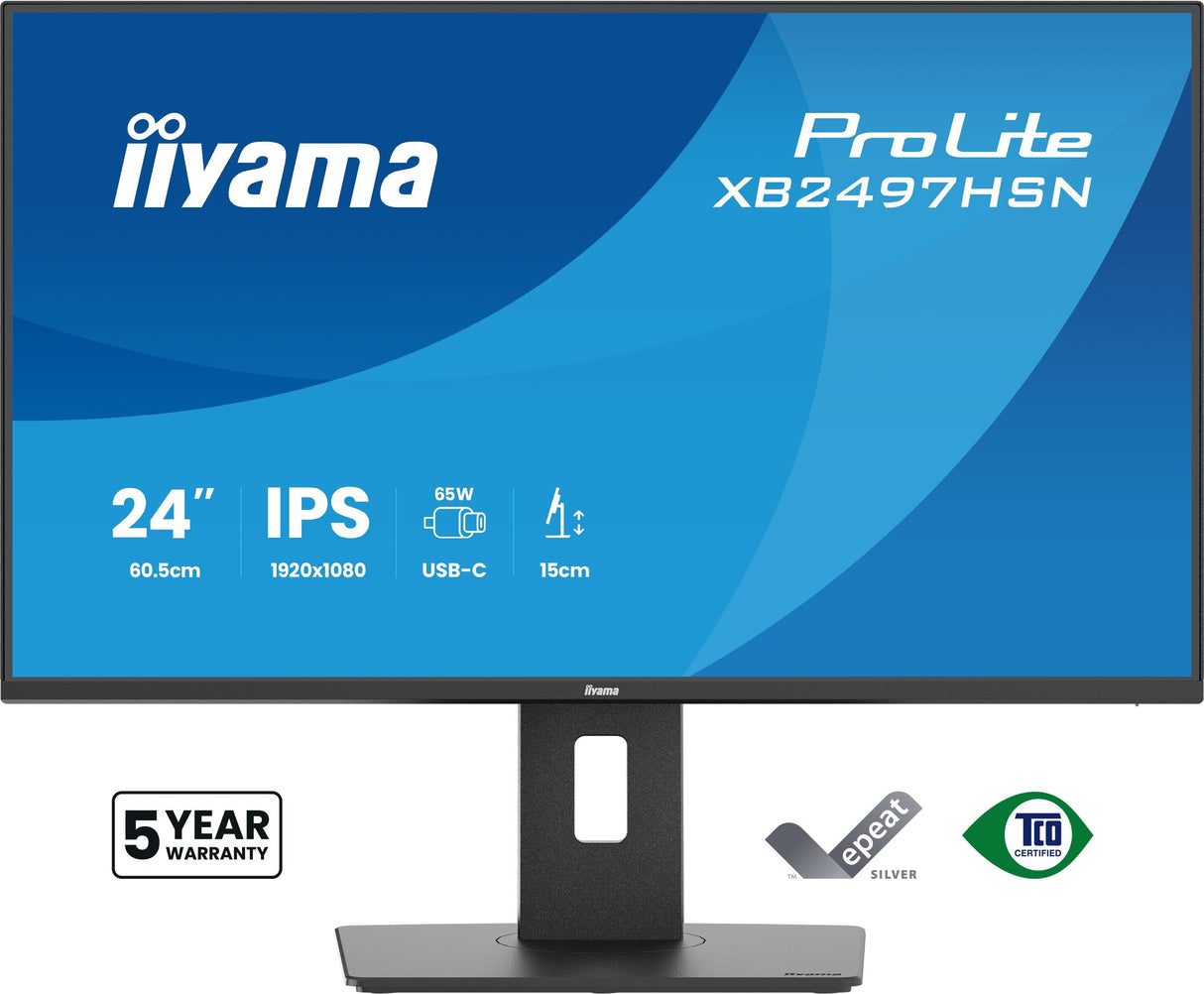 Monitor Led Iiyama Prolite Xb2497hsn-B1 24" (23.8" Visible) 1920 X 1080 Full Hd (1080p) @ 100 Hz Ips 350 Cd/M² 1500:1 1 Ms 2xhdmi 2xdisplayport Altavoces Mate Negro
