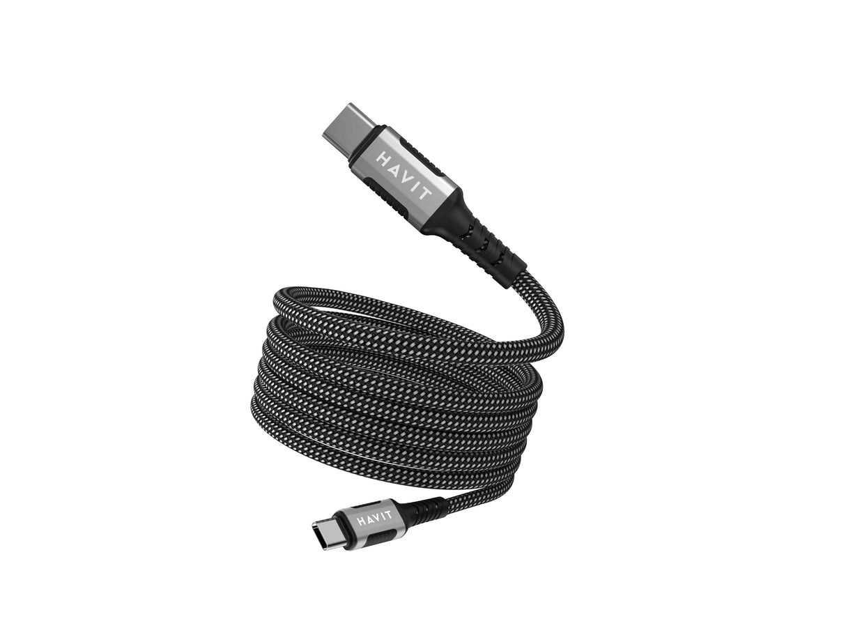 EAN 6939119077549 - Havit 6939119077549 cable USB 1 m USB C Negro, Plata, Blanco imagen 3