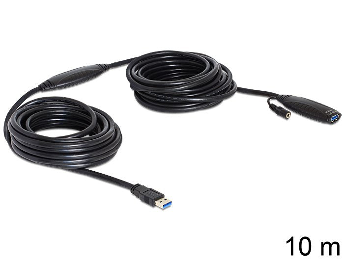 Delock Cable Usb3.0 A -> A M/H 10.00m Activo Negro