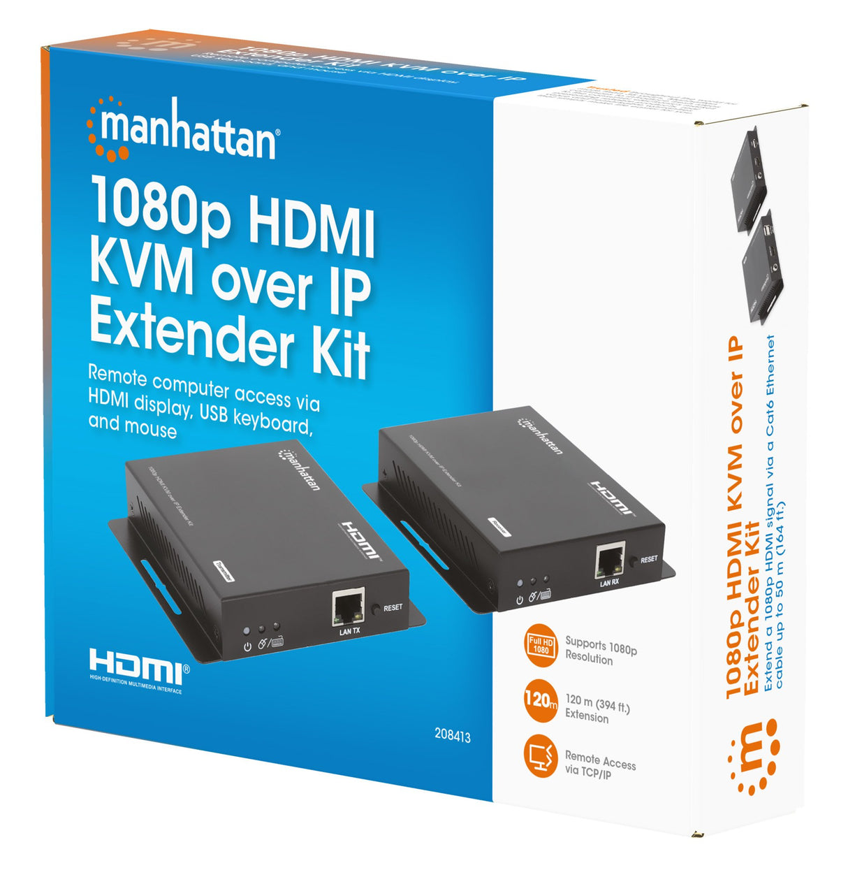EAN 0766623208413 - Manhattan 208413 extensor audio/video Transmisor y receptor de señales AV Negro imagen 8