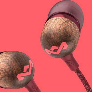 Marley Earbuds Smile Jamaica Micrófono Integrado In-Ear, Rojo