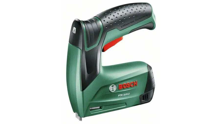 Bosch Grapadora A Batería Ptk 3,6 Li, Grapadora Eléctrica Verde, Incl. 1.000 Grapas 603968200