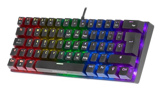 Mars Gaming Mk60 Teclado Gaming Mecanico - Ultra-Compacto 60% - Switches Antipolvo - Iluminacion Rgb - Teclas