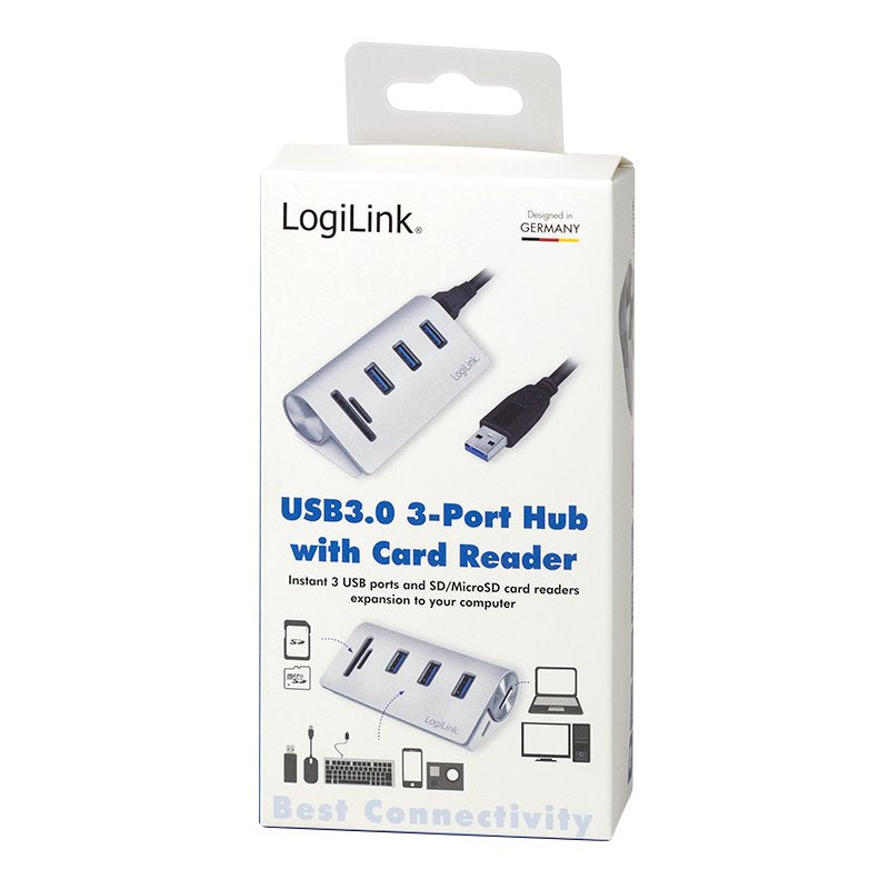 Hub Logilink Cr0045 De Interfaz Usb 3.2 Gen 1 (3.1 Gen 1) Type-A 5000 Mbit/S Plata