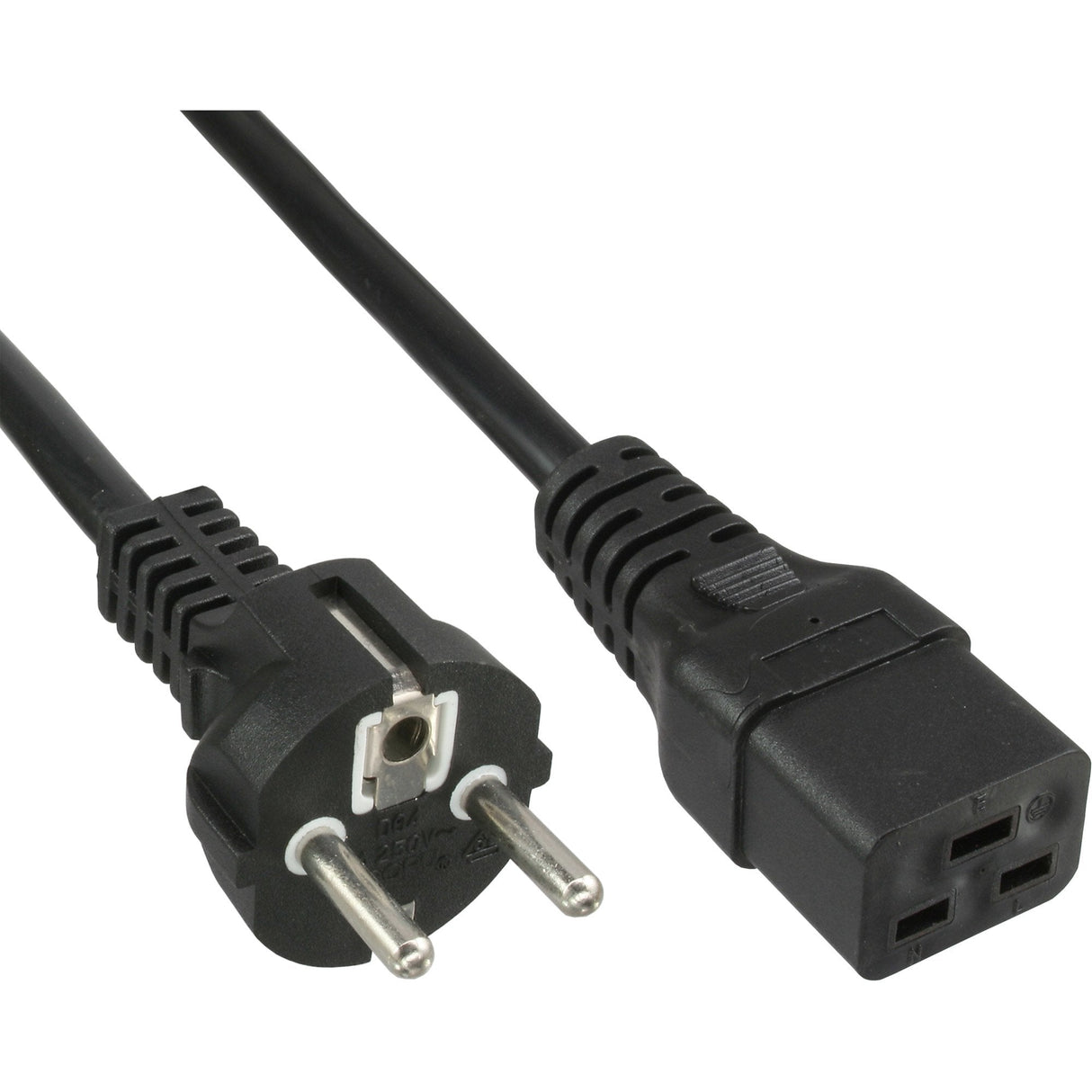 Cable De Alimentación Inline 16a Tipo F Recto A Conector Iec Iec320/C19 3m
