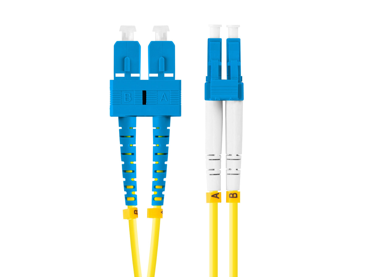 Cable Fibra Óptica 2m Lanberg Mono Sc/Upc-Lc/Upc Duplex G657a1 Lszh Amarillo