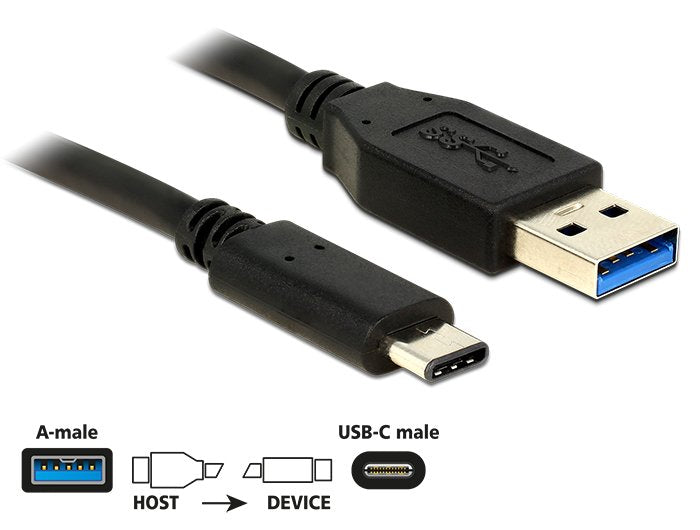Delock Cable Usb 3.1 Gen 2 Usb A Macho > Usb Tipo-C 1 M