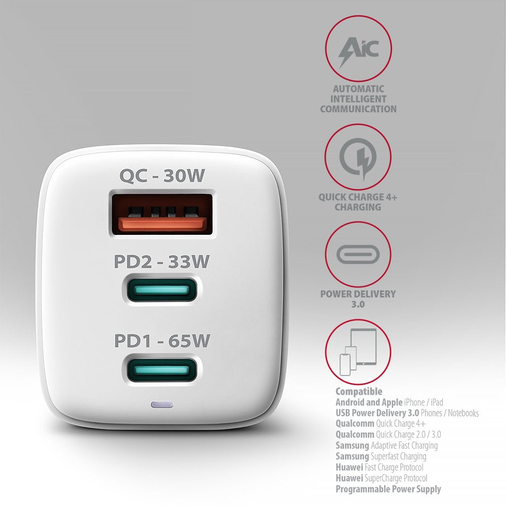 EAN 8595247908216 - Axagon ACU-DPQ65W cargador de dispositivo móvil Teléfono móvil, Netbook, Portátil, Smartphone, Reloj inte imagen 4