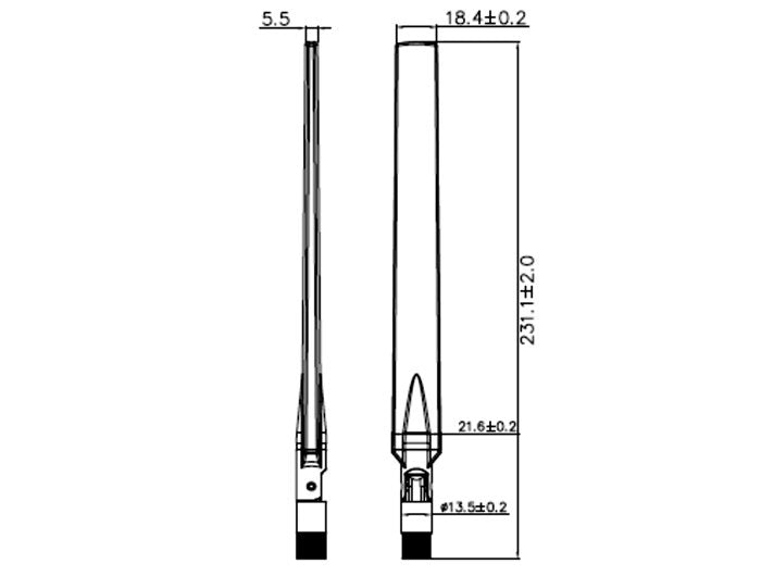 EAN 4043619888993 - DeLOCK 88899 antena para red Antena omnidireccional RP-SMA 7 dBi imagen 2