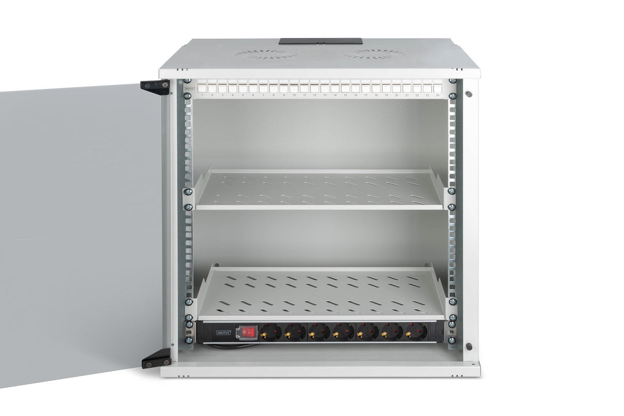 Conjunto De Red De 19", Carcasa Mural 12u Y Accesorios, Gr Versión Soho Pro, Sin Montar