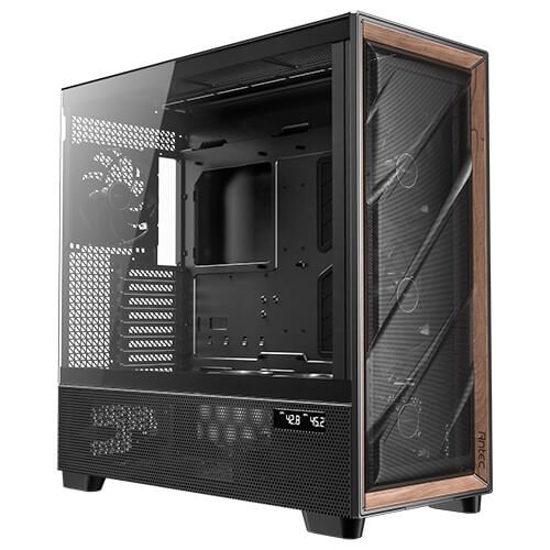 Caja Pc Antec Flux Pro_euv Wood Atx 2xusb3.0 Sin Fuente Negro