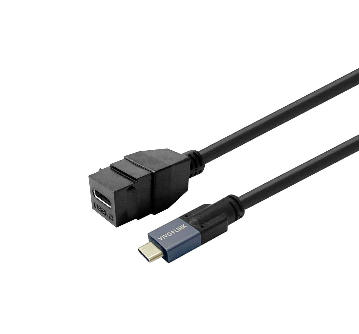 Keystone Black Usb-C Female To Usb-C Male