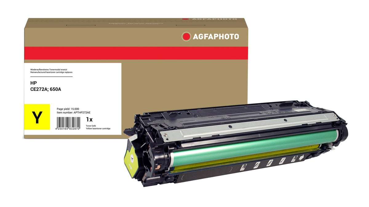 EAN 4250164832870 - AgfaPhoto CE272A cartucho de tóner 1 pieza(s) Compatible Amarillo imagen 1