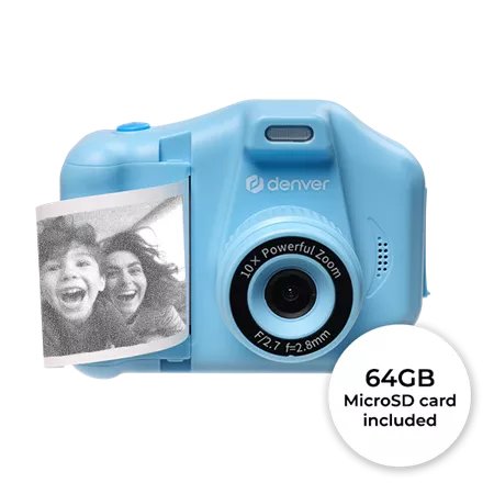 Denver Kpc-1370 Blue Kids Camera With Drucker