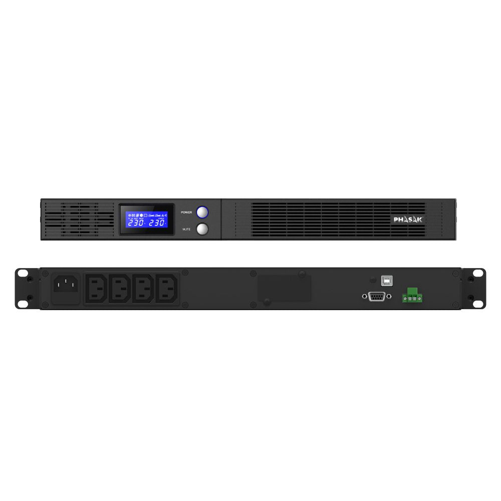 Sai Línea Interactiva Phasak Protekt Slim Rack 750va-450w 4 Salidas Formato Rack