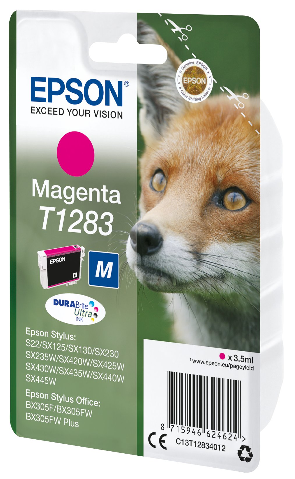 Tinta Original Epson T1283 Magenta Para Epson Stylus Office Bx305f, Bx305fw ,Bx305fw Plus ,S22