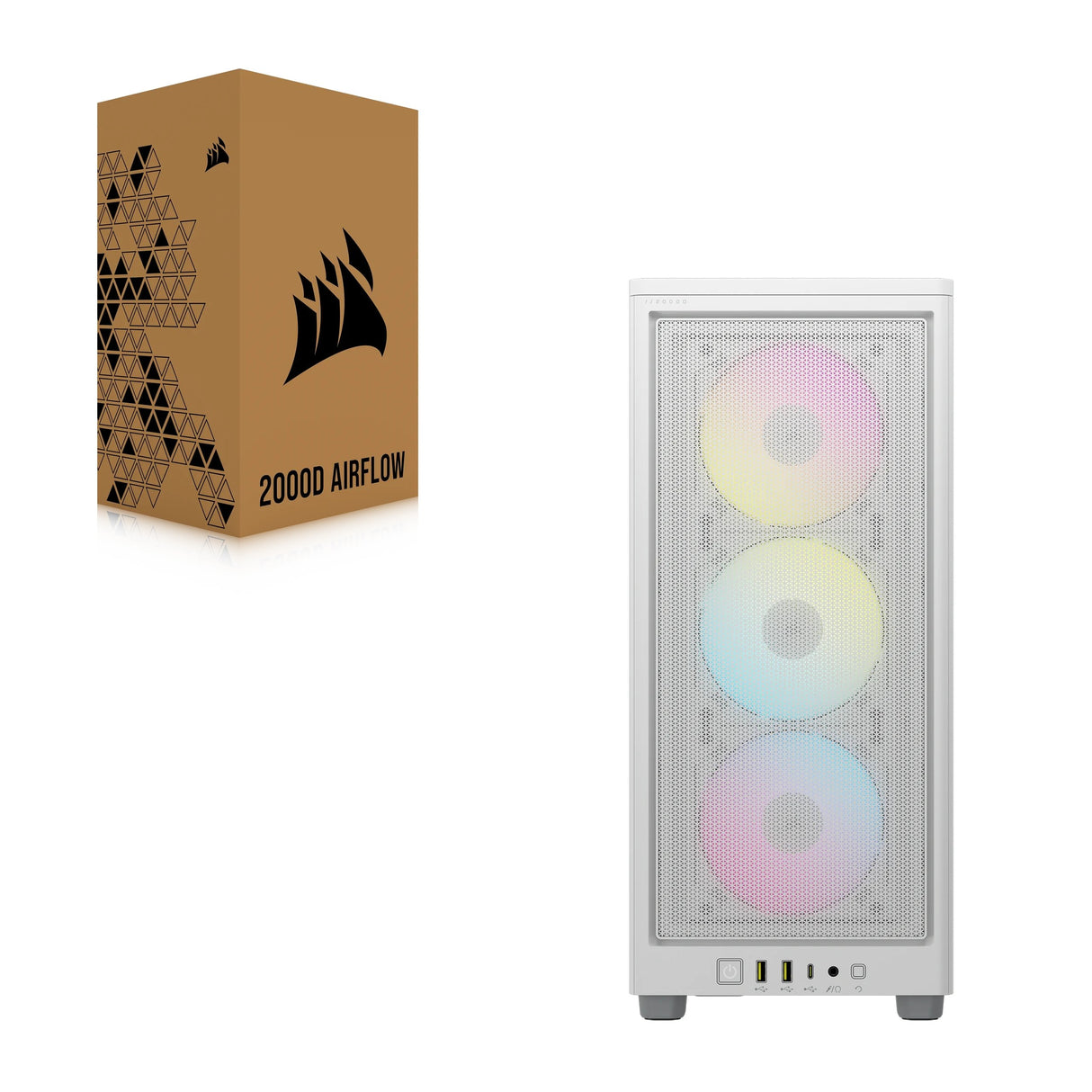 EAN 0840006698746 - Corsair 2000D RGB Airflow Small Form Factor (SFF) Blanco imagen 2