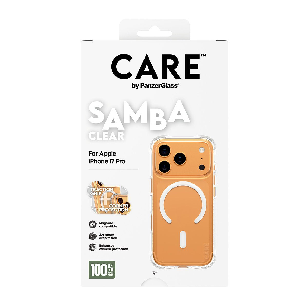 Panzerglass Care Fashionable Case Samba Transp. W. Blanco Magsafe Iphone 17 Pro