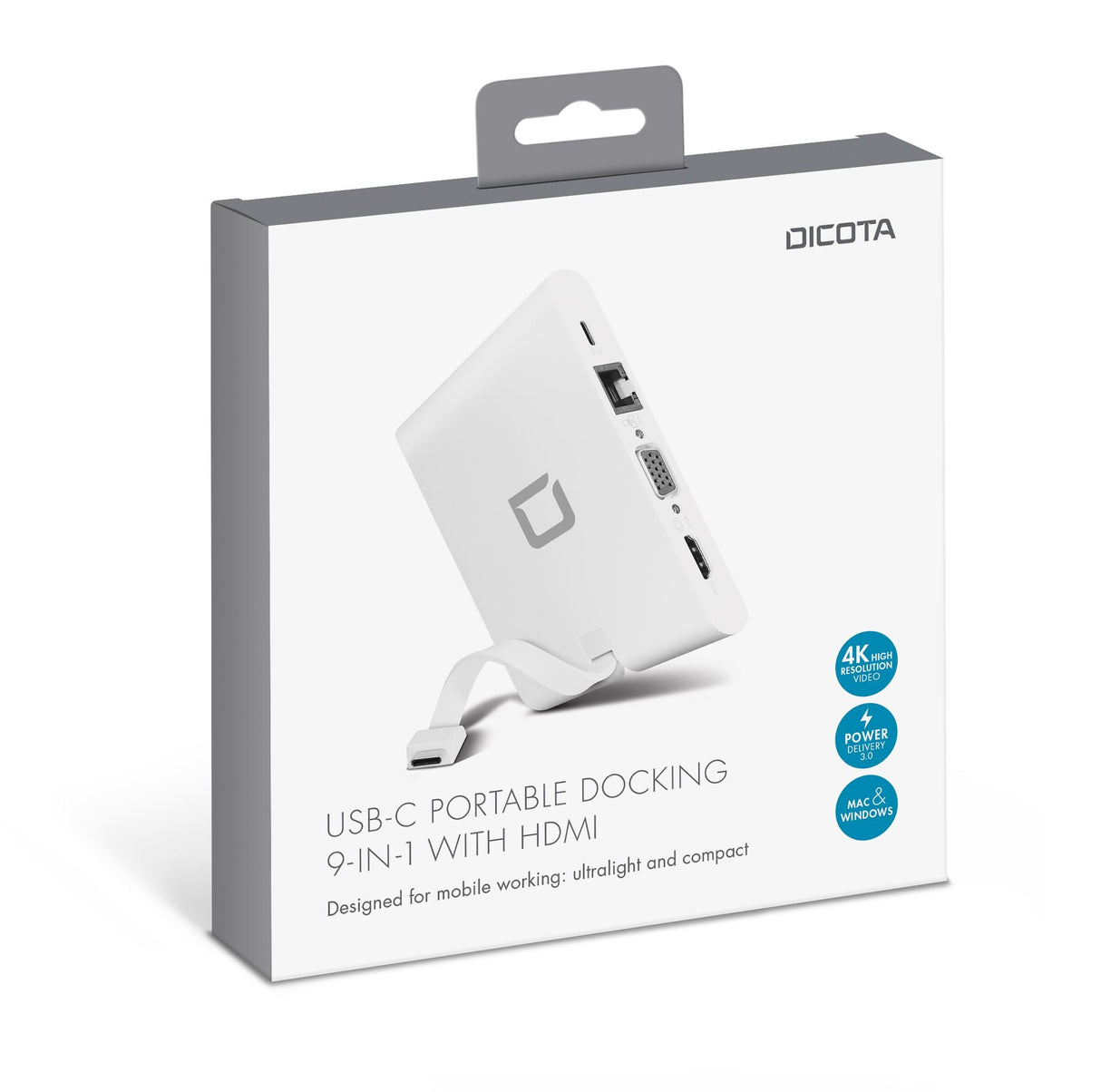 EAN 7640158669136 - DICOTA D31729 base para portátil y replicador de puertos Blanco imagen 4