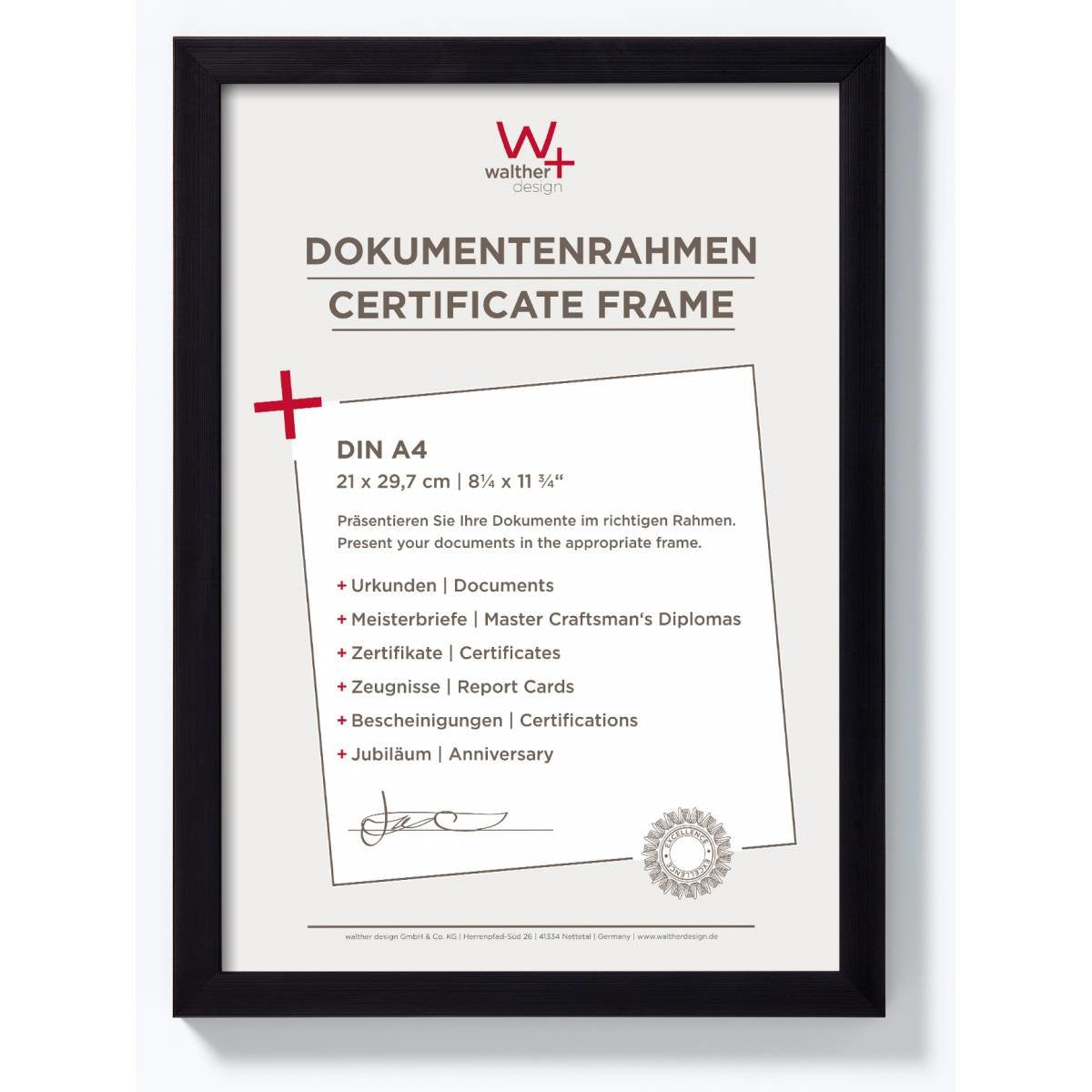 Walther Construction 21x29,7 Resina Negra Din A4 Jk130b