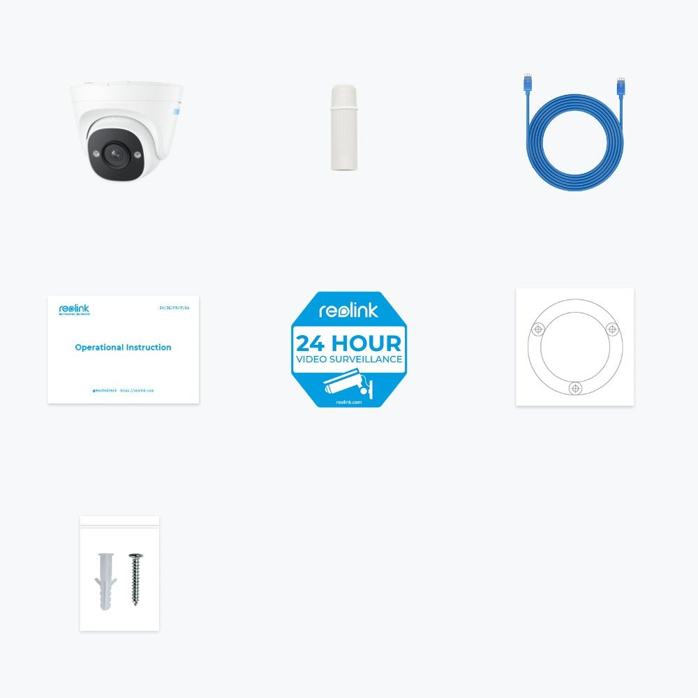 Cámara Ip Reolink P324 5mp Super Hd Dome Poe Security Con Detección De Persona Y Vehículo Exacta, Blanca