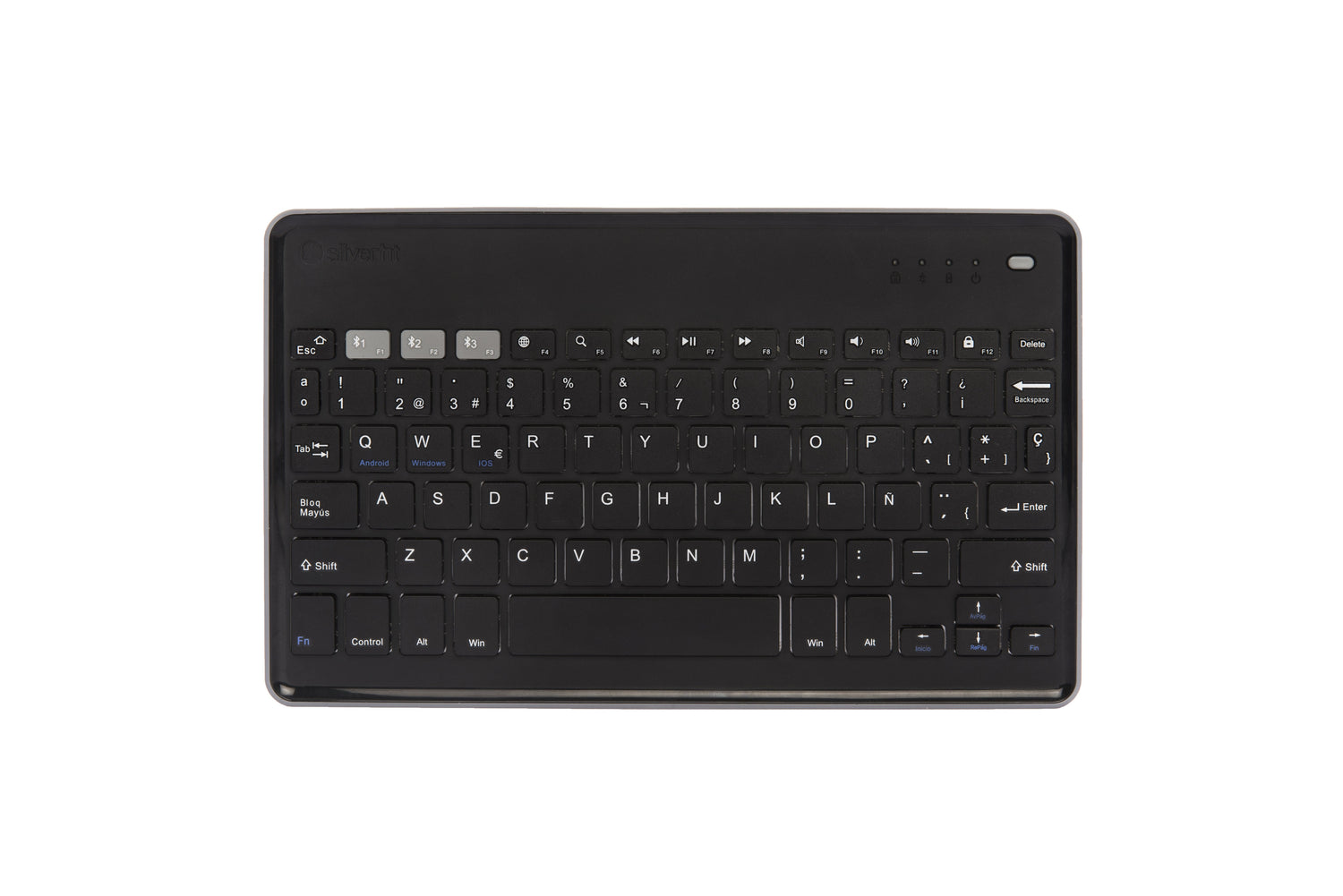 Teclado Inalambrico Kb Silver Ht Gris Oscuro