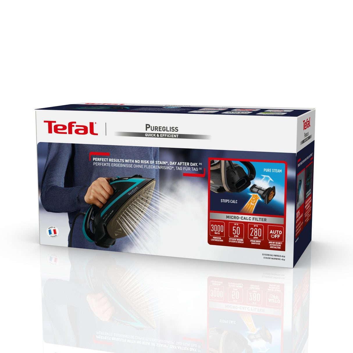 Tefal Plancha Puregliss Fv8066e0 Negro Azul