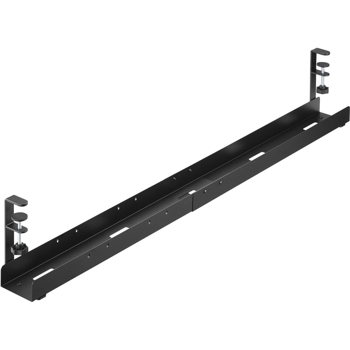 Inline® Universal Cable Guide Rail, 3 Levels 80/100/120 Cm, For Under-Table Mounting, With Screw Clamps, Black
