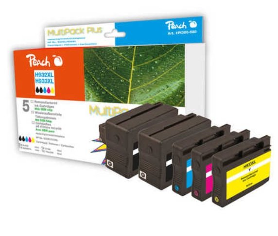 Peach 319227 Tinta Negro 932xl 933xl, Cian, Magenta, Amarillo 5 Pieza(S)