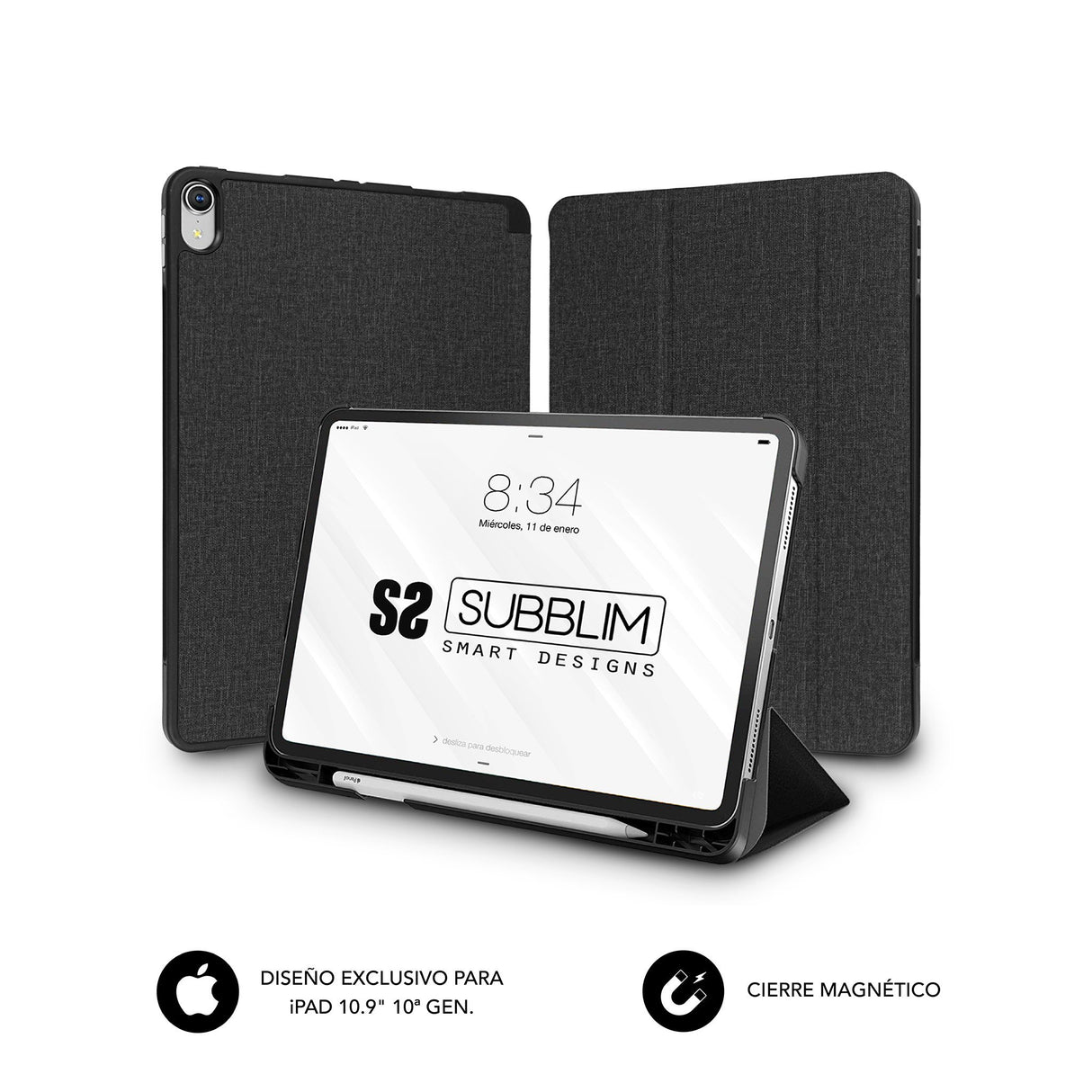 EAN 8436586742577 - SUBBLIM FUNDA TABLET IPAD 10.9'' 10 Gen NEGRO Folio imagen 2