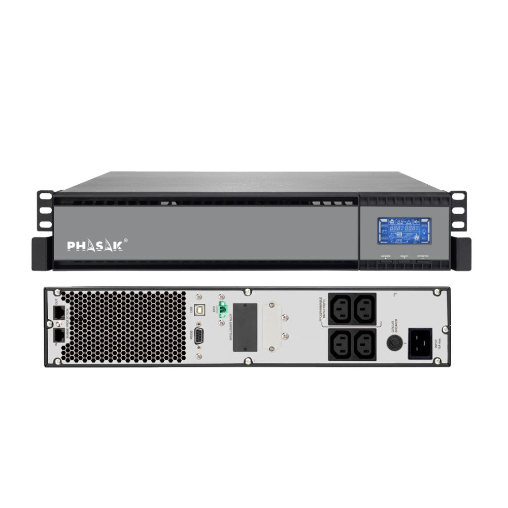 Sai Online Phasak Rack 19' 1000 Va Online Lcd 1000va-900w 2 Salidas Formato Rack