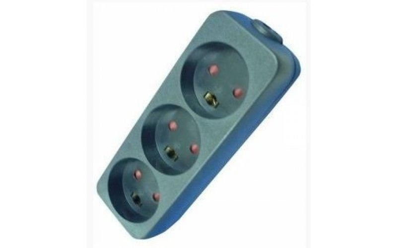 Danish Power Strip 3-Way 1 5 M Black (For Installation Mc-Gru05015-Is