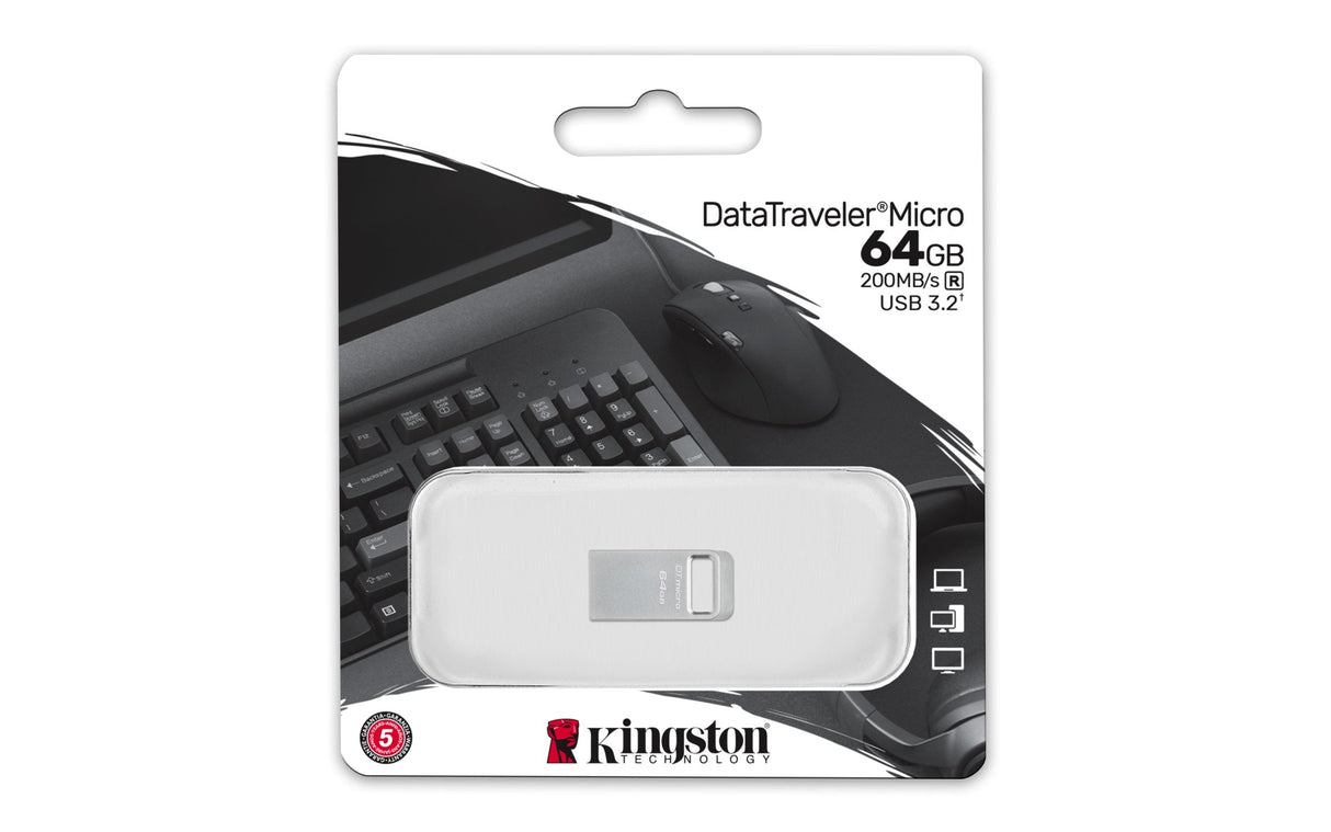 EAN 0740617328066 - Kingston Technology DataTraveler Micro unidad flash USB USB tipo A 3.2 Gen 1 (3.1 Gen 1) Plata imagen 4