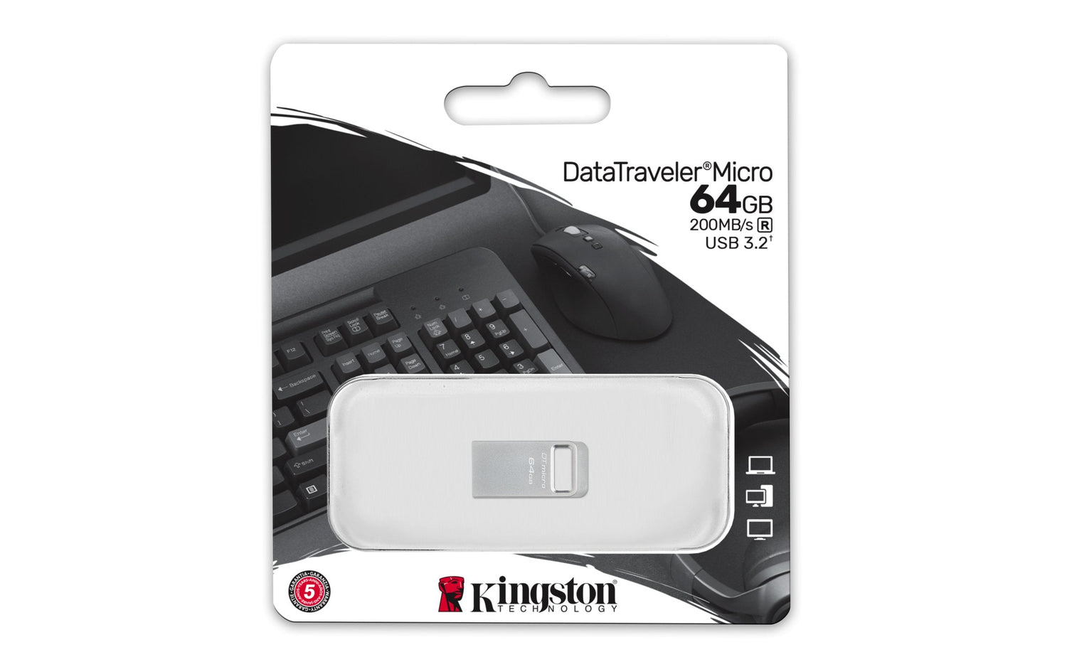 EAN 0740617328066 - Kingston Technology DataTraveler Micro unidad flash USB USB tipo A 3.2 Gen 1 (3.1 Gen 1) Plata imagen 4