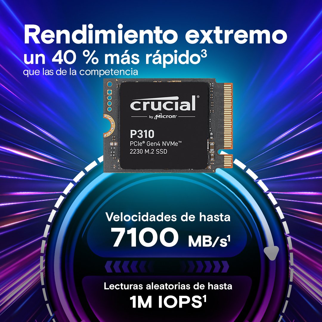 Crucial P310 Ssd 1 Tb Interno M.2 2230 Pcie 4.0 (Nvme)