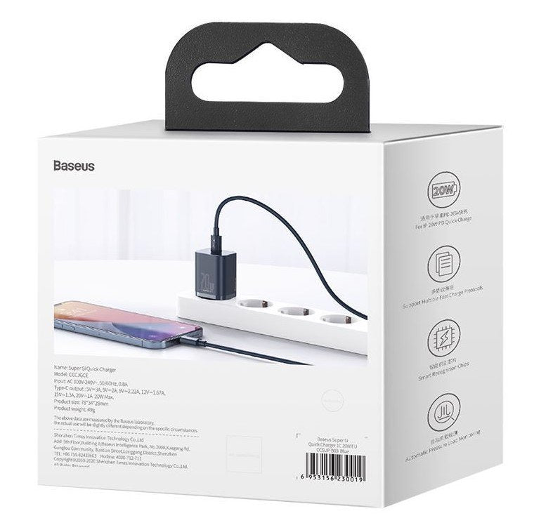 EAN 6953156230019 - Baseus Super Si Smartphone Azul Corriente alterna Interior imagen 9