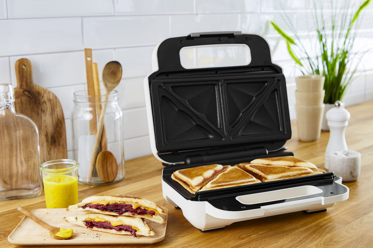 EAN 3045380018921 - Tefal Snack XL SW7011 sandwichera 850 W Blanco, Acero inoxidable imagen 11