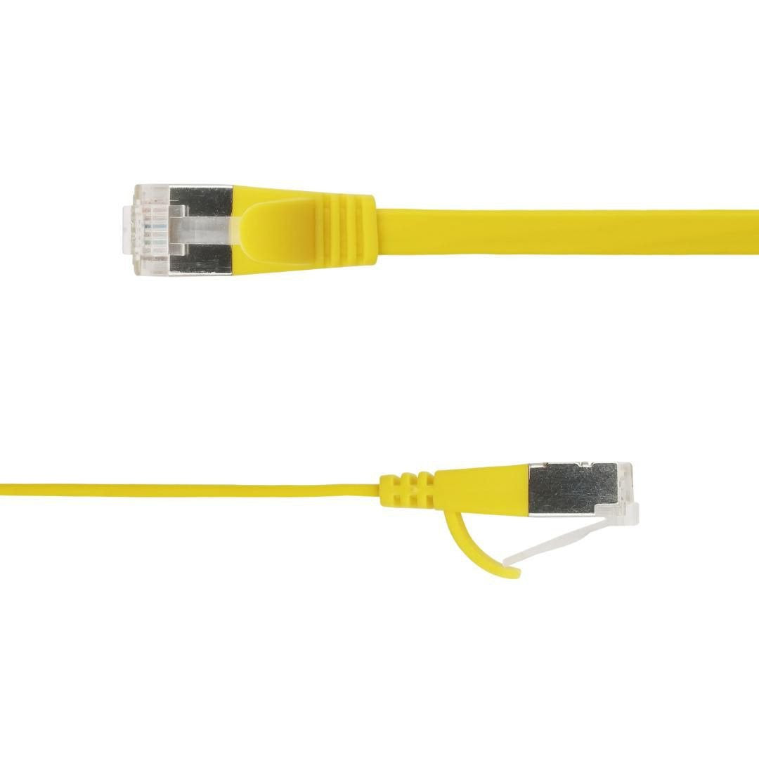 Flat U/Ftp Cat6a Yellow 4.5m Awg 32/7, Pvc, 1 85x6mm Stp-Fl6a-00450-Gl