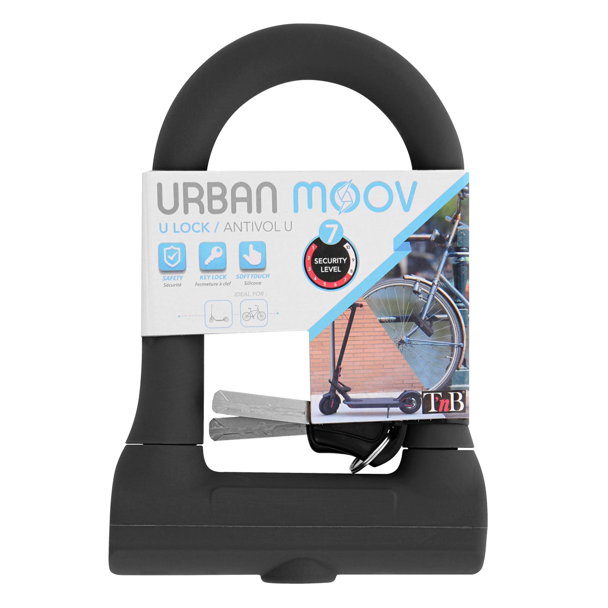 EAN 3303170093573 - T'nB UMULOCK candado para bicicleta Gris 140 mm Candado en U imagen 3