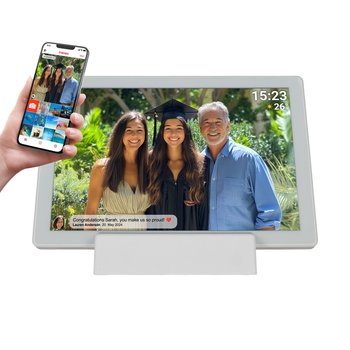 Denver Pff-1070w Marco Fotográfico Digital Blanco 25,6 Cm (10.1") Pantalla Táctil Wifi